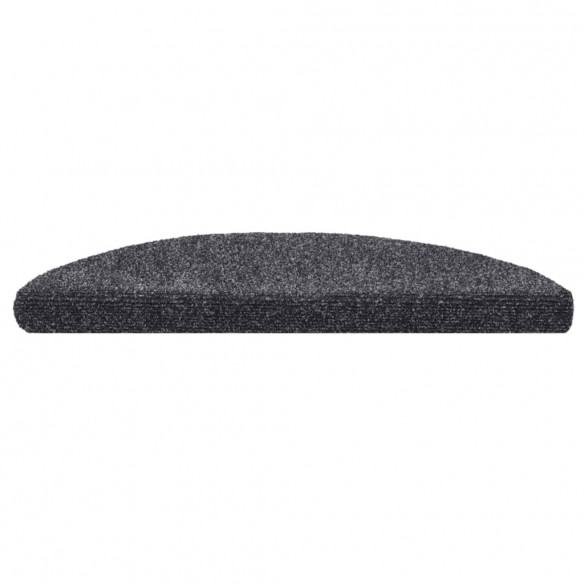 Tapis autoadhésifs de marches 10 pcs Gris foncé 56x17x3 cm