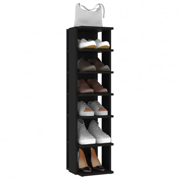 Armoire à chaussures Noir 27,5x27x102 cm Bois d'ingénierie