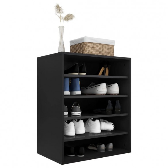 Armoire à chaussures Noir 60x35x70 cm Aggloméré