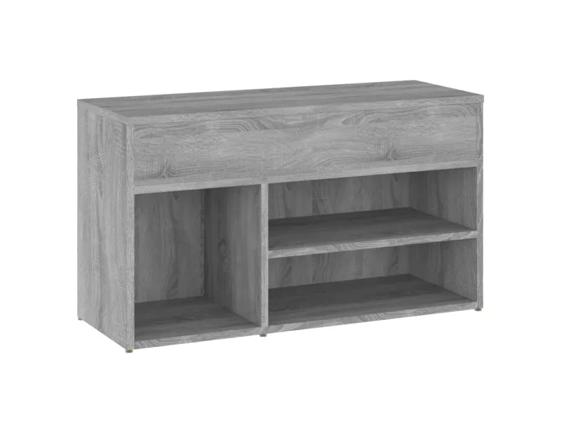Banc à chaussures Sonoma gris 80x30x45 cm Bois d'ingénierie