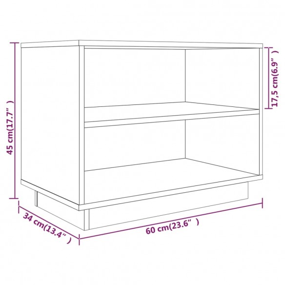 Armoire à chaussures Blanc 60x34x45 cm Bois de pin massif