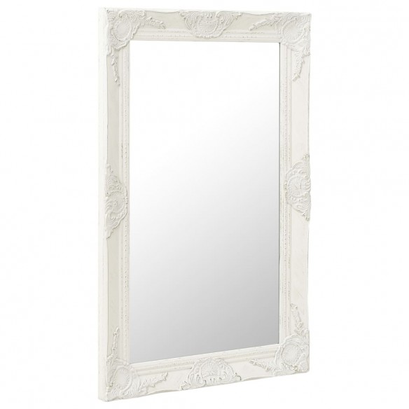 Miroir mural style baroque 50x80 cm Blanc