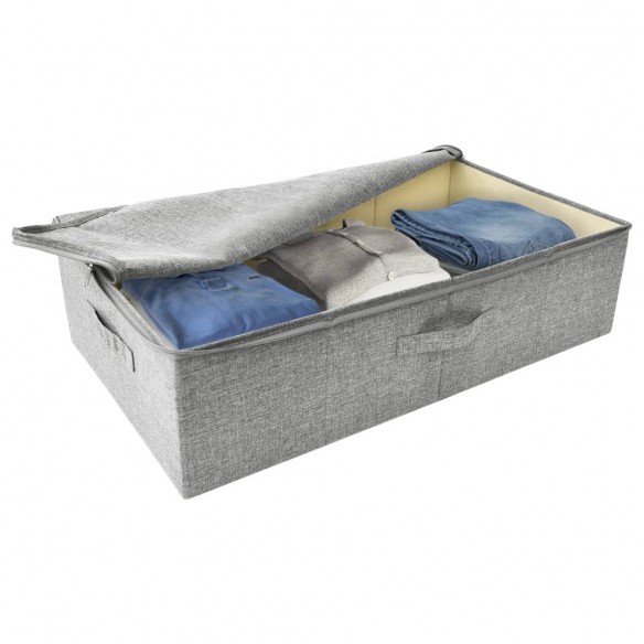 Boîte de rangement Tissu 70x40x18 cm Gris