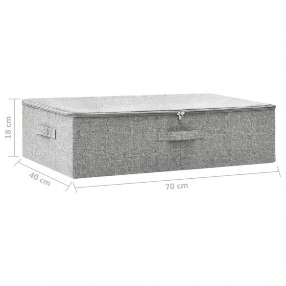 Boîte de rangement Tissu 70x40x18 cm Gris