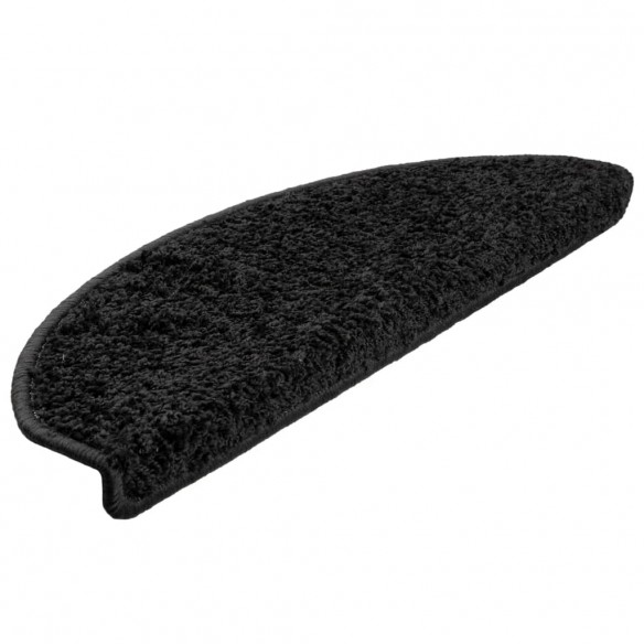 Tapis d'escalier 10 pcs 65x21x4 cm Noir