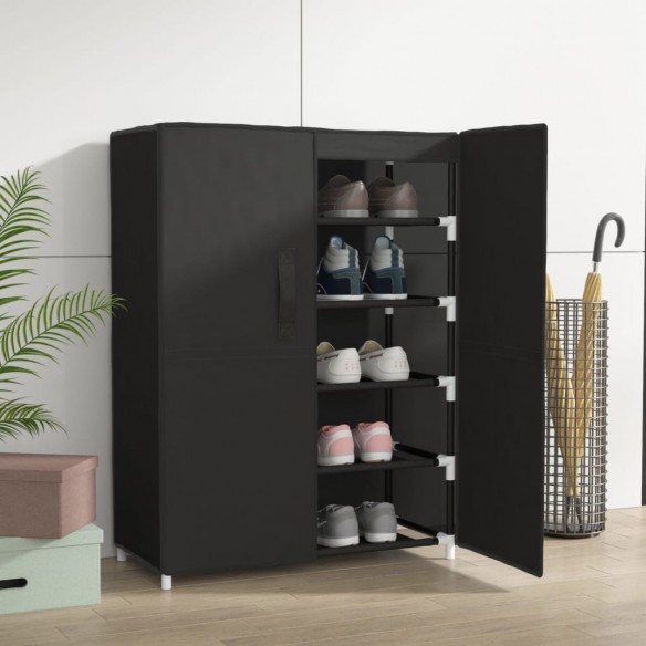 Armoire à chaussures Noir 60x28x90 cm Tissu