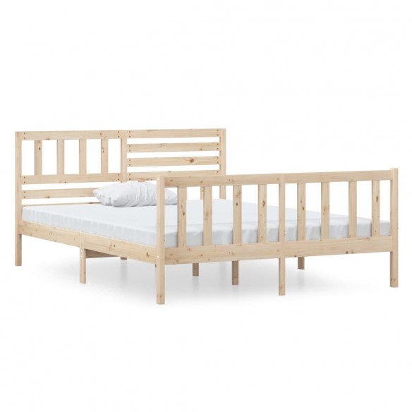 Cadre de lit Bois massif 120x190 cm Petit Double