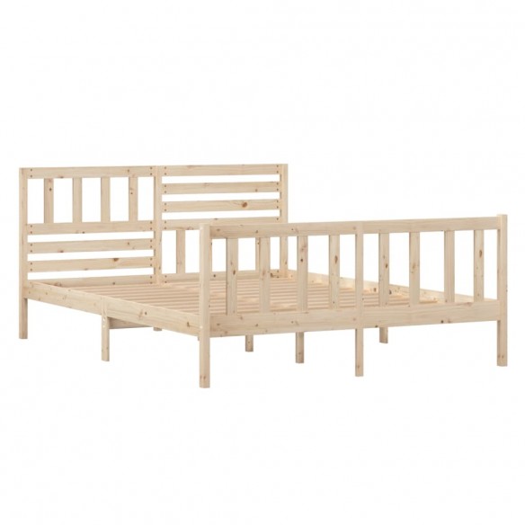 Cadre de lit Bois massif 120x190 cm Petit Double