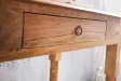 Bureau de 90 cm moderne avec rangement en bois massif