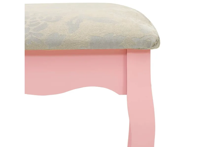 Ensemble de coiffeuse et tabouret Rose 100x40x146 cm Paulownia