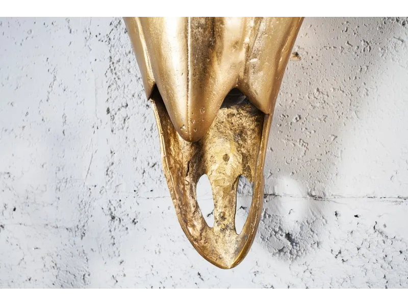 Déco tête de taureau Matador 56cm mosaïque dorée