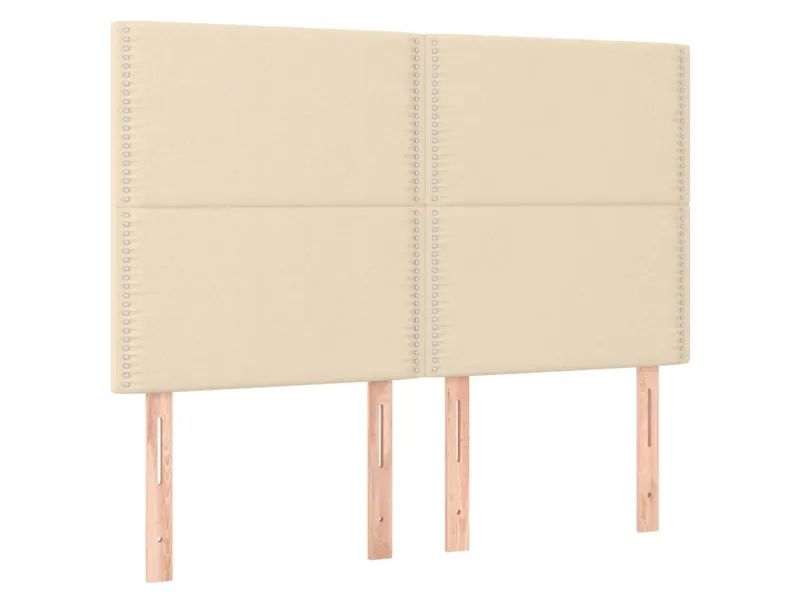 Tête de lit à LED Crème 144x5x118/128 cm Tissu