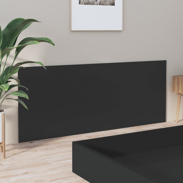 Tête de lit Noir 200x1,5x80 cm Bois d'ingénierie