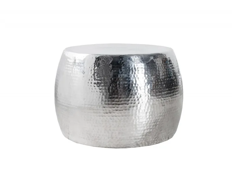 Table basse design en aluminium coloris argent