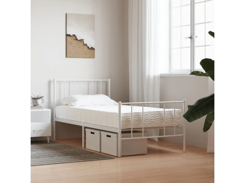 Matelas en mousse blanc 90x200 cm dureté H2 H3