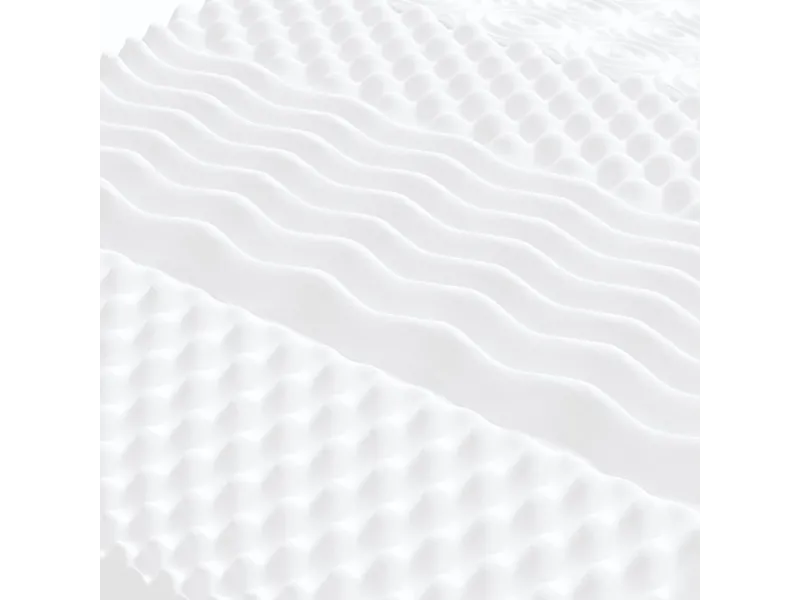 Matelas en mousse blanc 160x200 cm 7 zones dureté 20 ILD