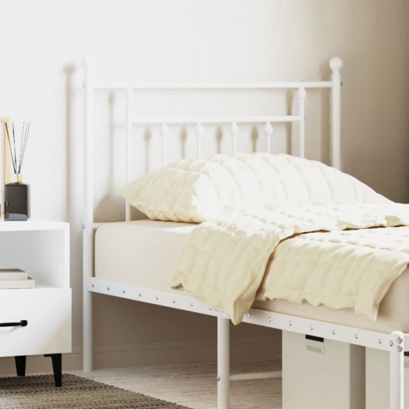 Tête de lit métal blanc 80 cm