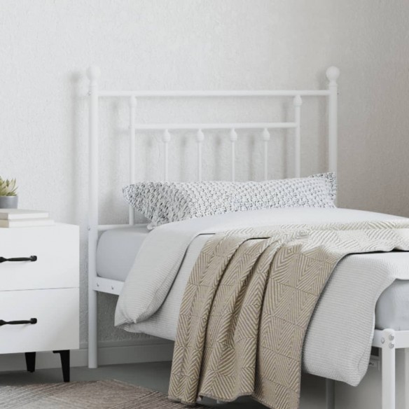 Tête de lit métal blanc 80 cm