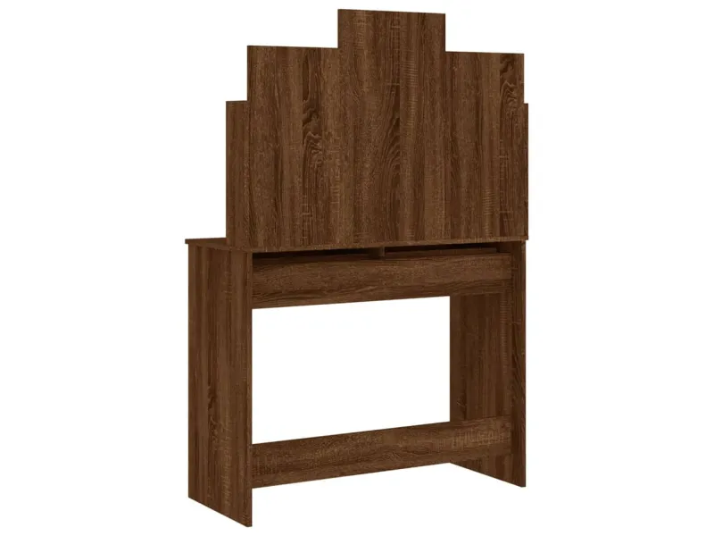 Coiffeuse avec miroir chêne marron 96x39x142 cm