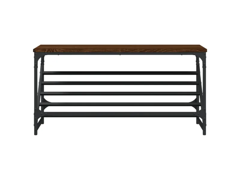Étagère à chaussures chêne marron 90x30x45 cm bois d'ingénierie