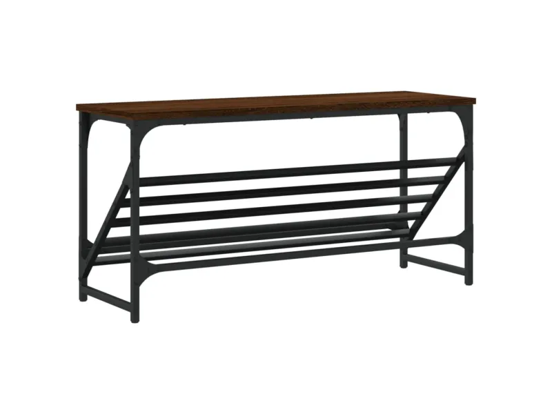 Étagère à chaussures chêne marron 90x30x45 cm bois d'ingénierie