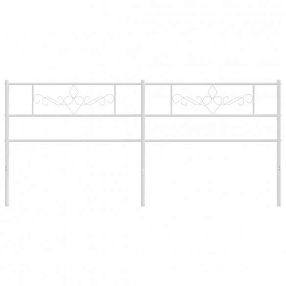 Tête de lit métal blanc 200 cm