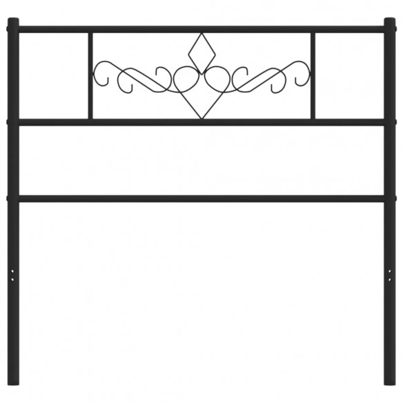 Tête de lit métal noir 75 cm