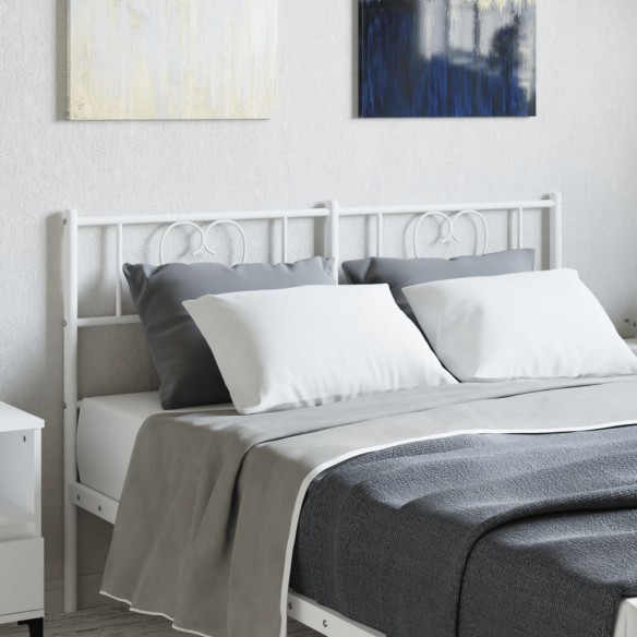Tête de lit métal blanc 120 cm