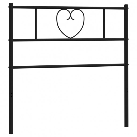 Tête de lit métal noir 100 cm