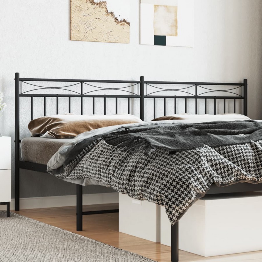Tête de lit métal noir 193 cm