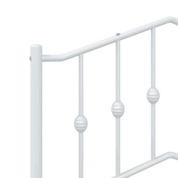Tête de lit métal blanc 80 cm