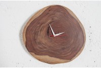 Horloge murale 35 cm en bois palissandre naturel