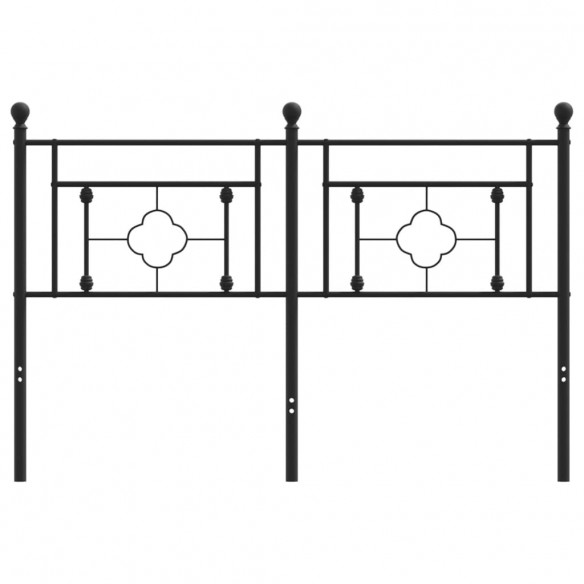 Tête de lit métal noir 135 cm