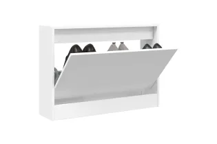 Armoire à chaussures blanc 80x21x57 cm bois d'ingénierie