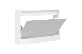 Armoire à chaussures blanc 80x21x57 cm bois d'ingénierie 2