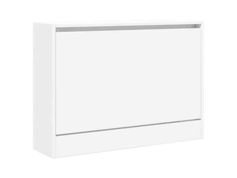 Armoire à chaussures blanc 80x21x57 cm bois d'ingénierie