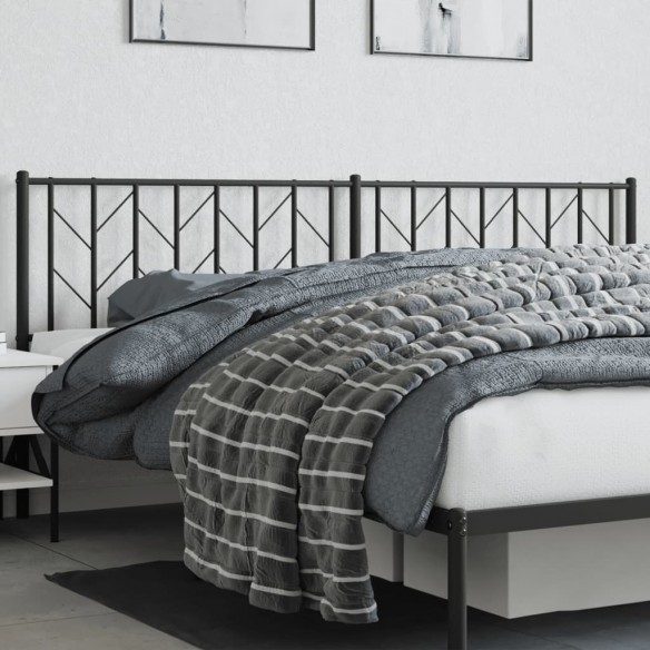 Tête de lit métal noir 200 cm