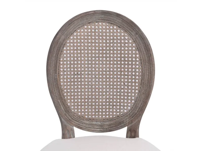 Chaises à manger lot de 2 crème tissu