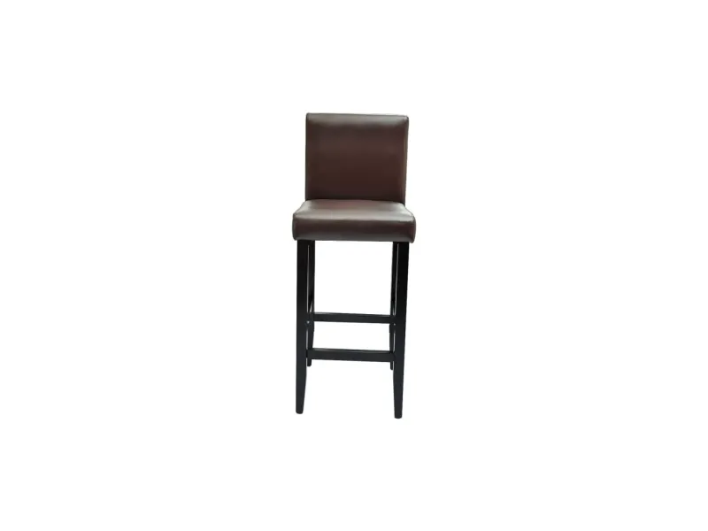 Tabourets de bar lot de 2 marron foncé similicuir