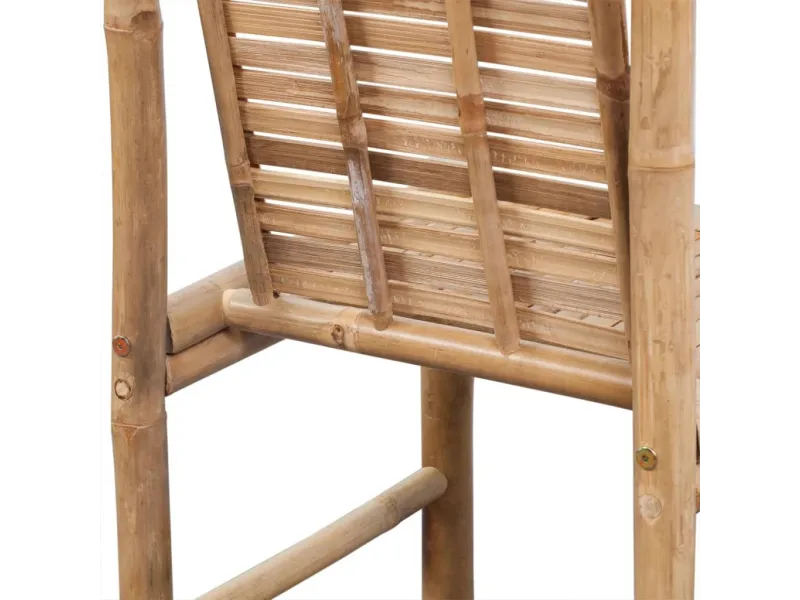 Tabourets de bar lot de 2 bambou