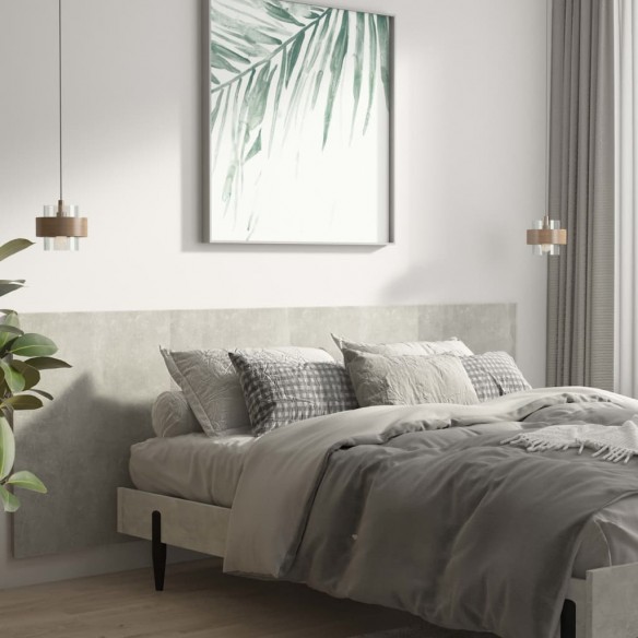 Tête de lit murale Gris béton 240x1,5x80 cm Bois d'ingénierie