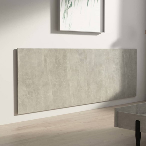 Tête de lit murale Gris béton 240x1,5x80 cm Bois d'ingénierie
