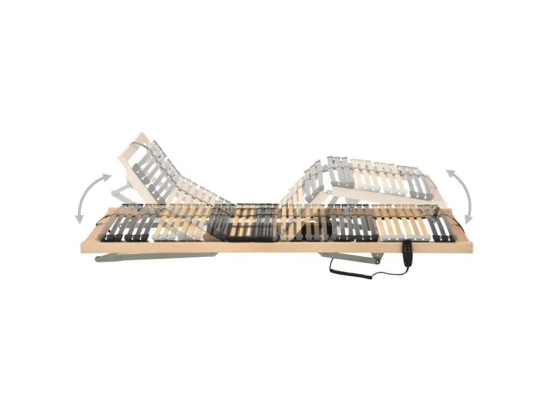 Sommier à lattes électrique avec 42 lattes 7 zones 70x200 cm