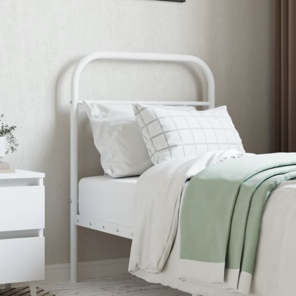 Tête de lit métal blanc 75 cm