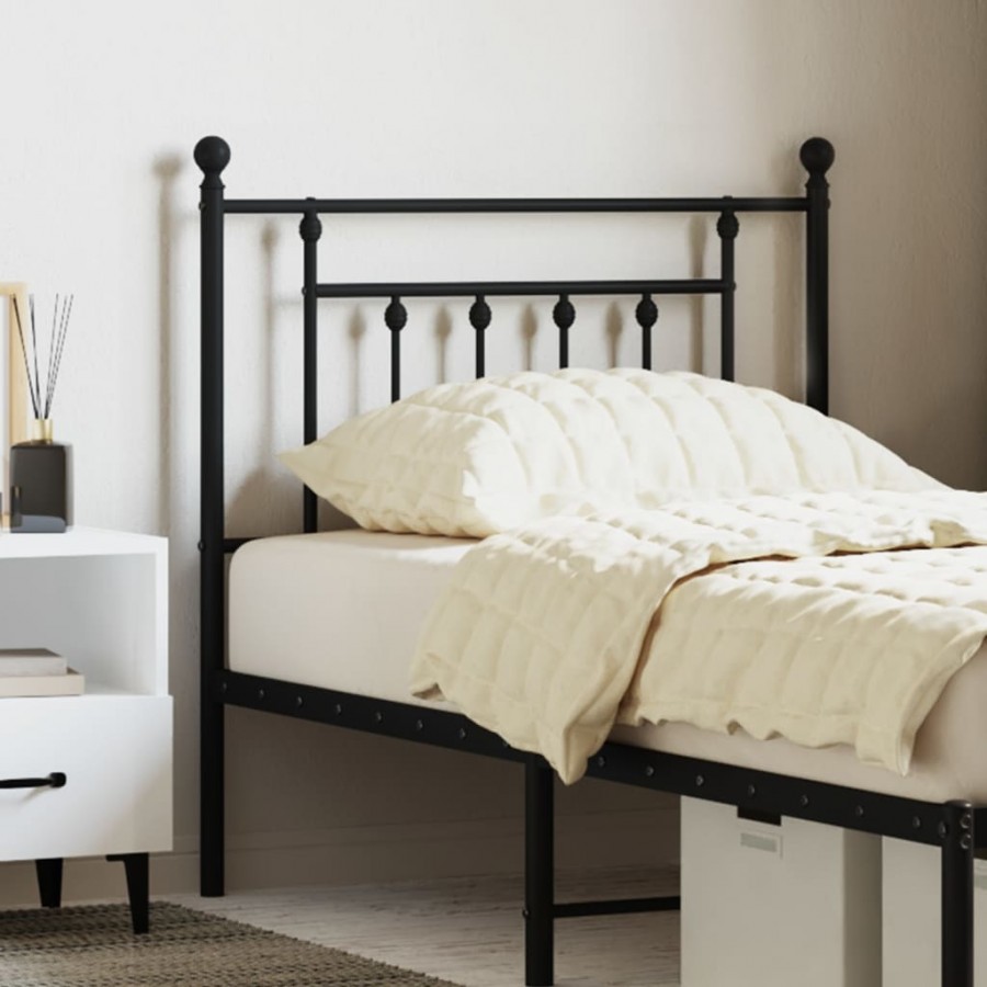 Tête de lit métal noir 80 cm