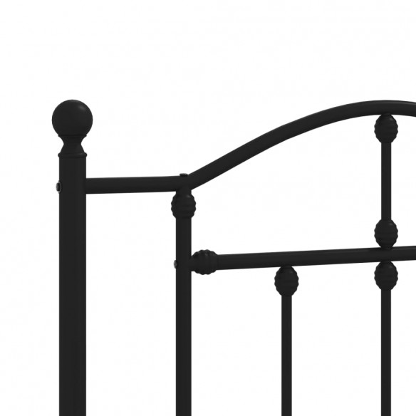 Tête de lit métal noir 100 cm