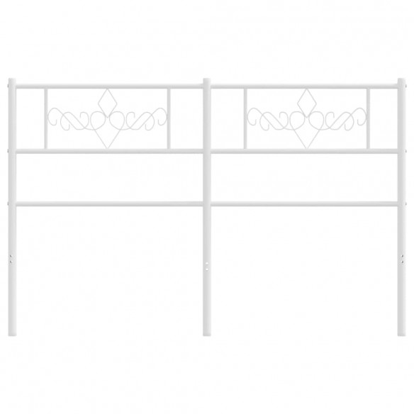 Tête de lit métal blanc 150 cm