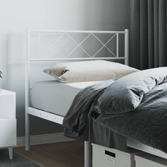 Tête de lit métal blanc 100 cm