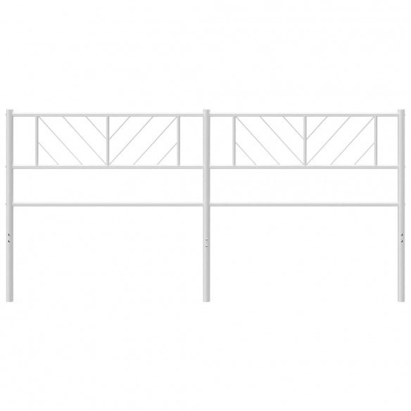 Tête de lit métal blanc 200 cm