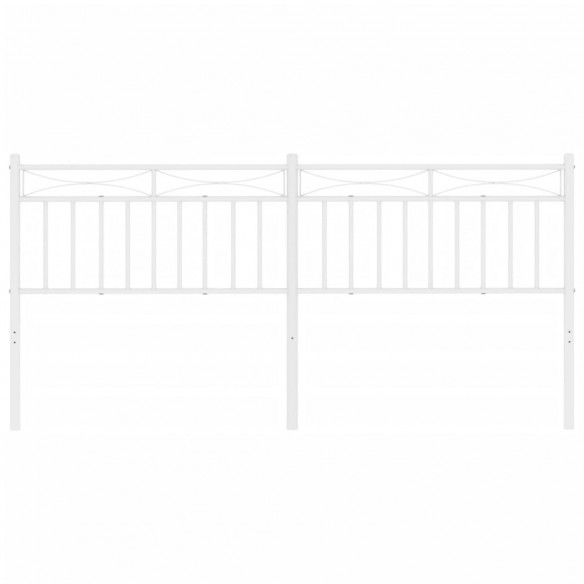 Tête de lit métal blanc 200 cm
